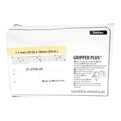 Smiths Medical Huber Infusion Set Gripper Plus 19 Gauge 3/4 Inch 8 Inch Tubing Without Port, 12 EA/BX