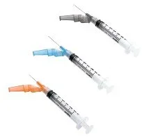 Smiths Medical Needle-Pro EDGE Syringe with Hypodermic Needle 3 mL 18 Gauge 1-1/2 Inch Detachable Needle Safety Hinged Needle – 431815