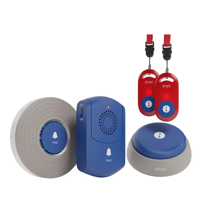 SMPL Wireless DIY Pager Smart Call System Kit – 5 Piece Alert kit