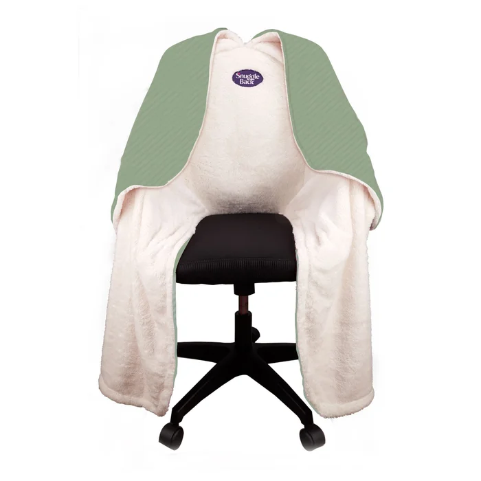 SnuggleBack – Chair Blanket – Weighted Sage Flannel – SBCBLBS