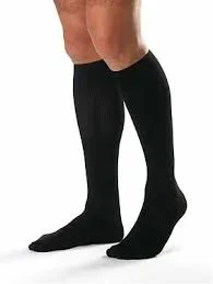 Soft, Knee High, Open Toe, 30-40, Sz 4, Reg, Blk