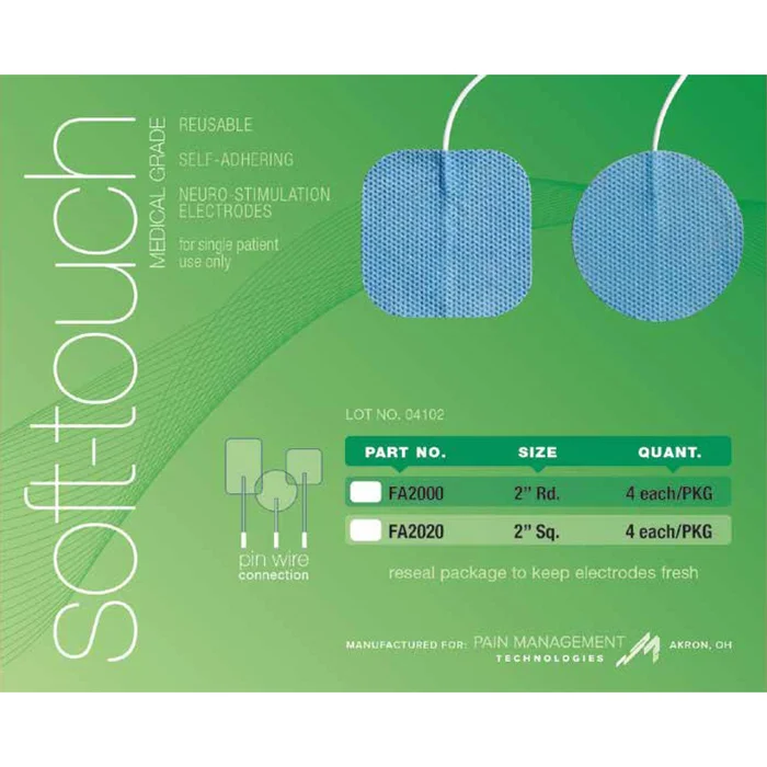 Soft-Touch Medical Grade Electrodes (PMT gel) 2-pk – FA3000
