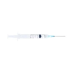 Sol-Millennium Medical Syringe with Hypodermic Needle Sol-Care 3 mL 21 Gauge 1 Inch Detachable Needle Retractable Needle
