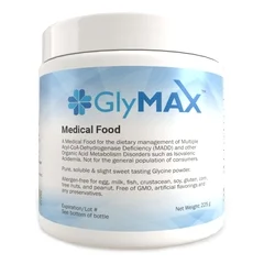 Solace Nutrition Metabolic Oral Supplement GlyMAX Unflavored 225 Gram Jar Powder, 1/ EA