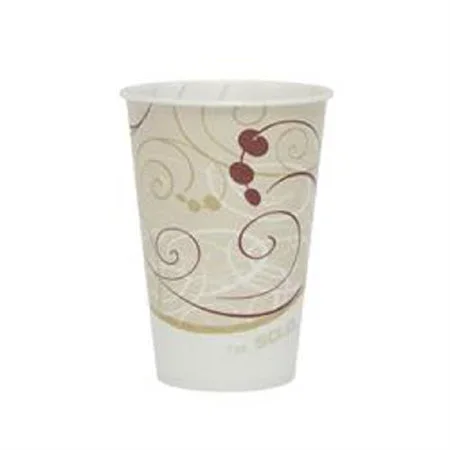 Solo Cup Drinking Cup 16 oz Symphony Print Wax Coated Paper Disposable
