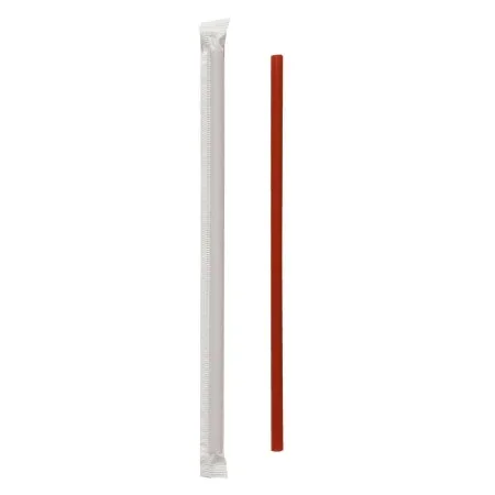 Solo Cup Solo Giant Straw 10-1/4 Inch Red Individually Wrapped – 834RX-2050
