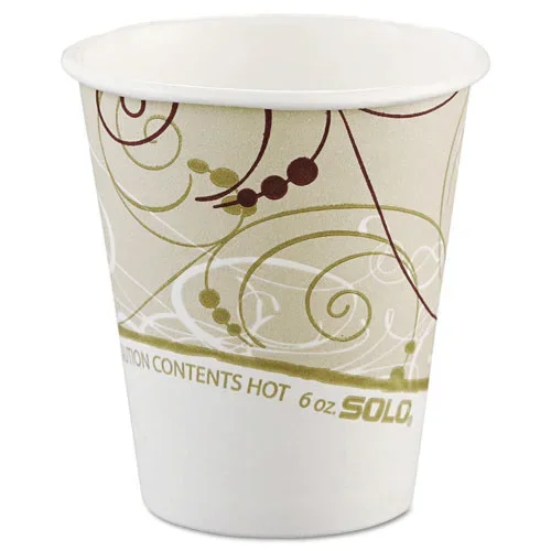 Solo Symphony Paper Hot Cups, 10 oz., Swirl Design 1,000/Case