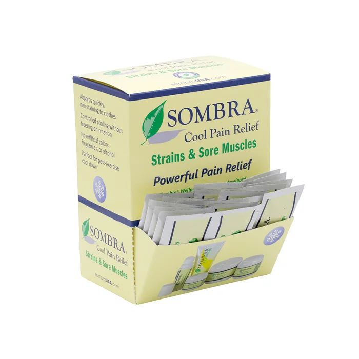 Sombra Cool Pain Relief, 2 Grams, 100 Packets/Box