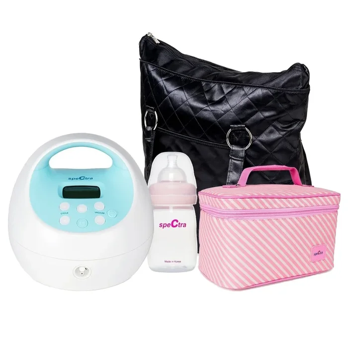 SpeCtra S1 Plus Breast Pump Kit (rechargeable) with Tote, Cooler Bag and Bottles
