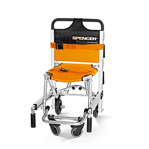 Spencer Emergency Evacuation Transport Chair, Black/Orange
