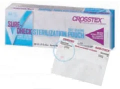 SPS Medical Supplies Sterilization Pouch Sure-Check Ethylene Oxide (EO) Gas / Steam 12 X 18 Inch Transparent Self Seal Film, 500/CS
