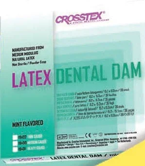 SPS Medical Supply Crosstex Mint EENT Drape Dental Dam 5 W X 5 L Inch NonSterile – 19200
