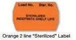 SPS Medical Supply Pre-Printed Label Advisory Label LOAD NO. Ster No./STERILIZED/INDEFINITE SHELF LIFE Orange – SRL-012-O