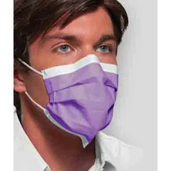 SPS Medical Supply Procedure Mask Isofluid Pleated Earloops One Size Fits Most Lavender NonSterile ASTM Level 1 Adult, 50/BX