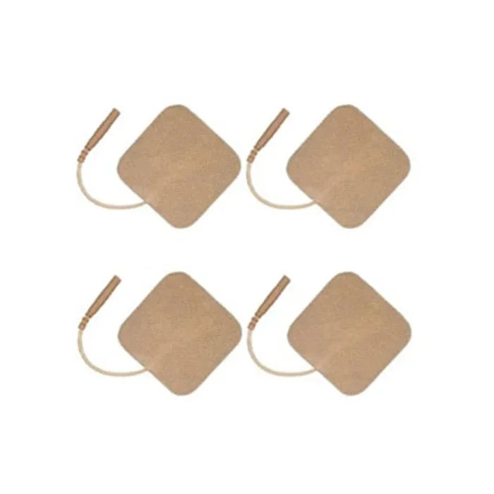 Square Tan Cloth Electrode, 2″ x 2″ – 4 Pack
