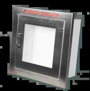 Stainless Steel Recessed AED Cabinet, Compact