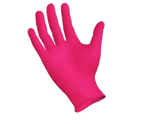 StarMed Exam Glove Beaded Cuff Powder Free Pink