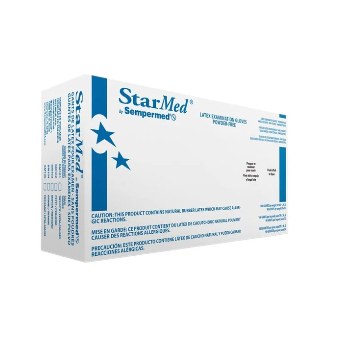 StarMed Latex Exam Gloves Latex Exam Gloves, Small, 10/cs – 937992/NA/NA/SM
