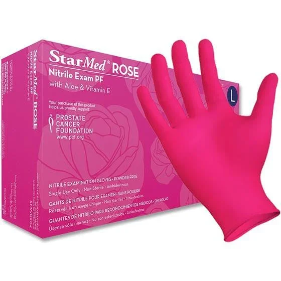 StarMed Nitrile PF Exam Glove w/Aloe & Vitamin E – Large (200 Count)