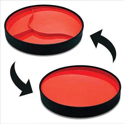 STAYnEAT Plate, Divided Suction, Slope n Scoop Dish, Large, Red, Case of 13 – 62-0181R-13