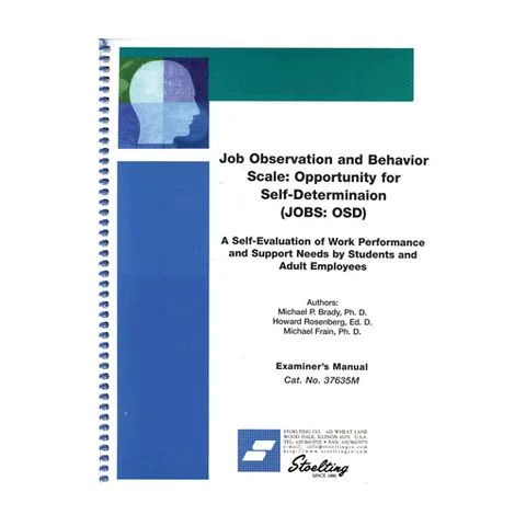 Stoelting Job Observation and Behavior Scale Opportunity for Self Determination Kit