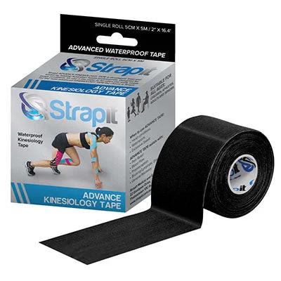 Strapit Advance Kinesiology Tape, 2 in x 5.5 yds, Black – 24-0152