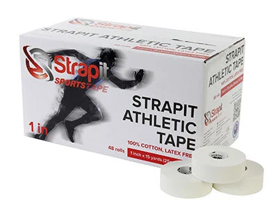 Strapit Athletic Tape, 1″ (25 mm) Roll, Box of 48 – 24-0190