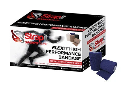 Strapit Flexit Cohesive Prewrap, 2 in x 6 yrd Roll, Case of 24 Rolls, Navy Blue – 24-0195B