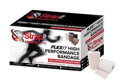 Strapit Flexit Cohesive Prewrap, 3 in x 6 yrd Roll, Case of 16 Rolls, White – 24-0196W