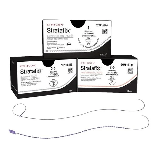 Stratafix PDS Plus Suture 1 24″ Triclosan, Polydioxanone Mnflmnt CTXB Vio 12/Bx