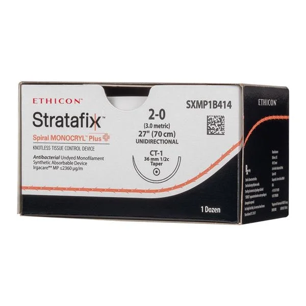 Stratafix Spiral Monocryl Plus Suture 2-0 27″ TCS/PCL25 Mnflmnt CT1 Undyd 12/Bx