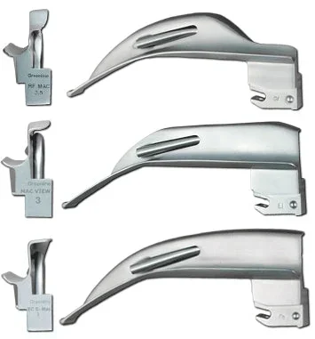 Sun Med E-Mac Greenline Laryngoscope Blade Macintosh English Size 3-1/2 Extended Medium Adult – 5-5271-35