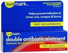 Sunmark First Aid Antibiotic Tube 1 oz. Ointment Tube