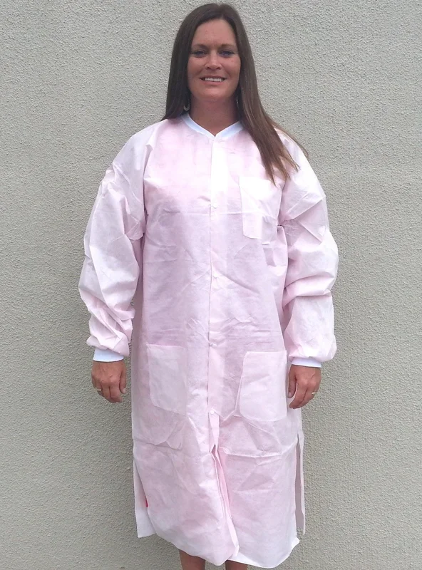 Sunrise Industries Lab Coat Light Pink Medium Long Sleeves Knee Length – 3600-345M
