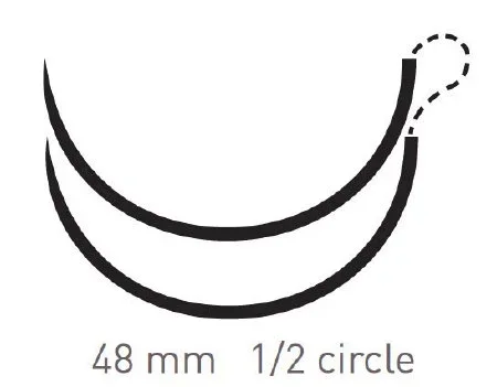 Surgical Specialties Quill Knotless Tissue-Closure Device Suture with Needle Absorbable Uncoated Violet Suture Barbed Monofilament PDO (Polydioxanone) Size 2 45 X 45 cm Double-Armed 48 mm Length 1/2 Circle Taper Point Needle – RA-2065Q