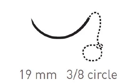 Surgical Specialties Quill Variable Loop Device, Monoderm Suture with Needle Absorbable Uncoated Undyed Suture Barbed Monofilament Polyglycolic Acid / PCL Size 3-0 30 cm Suture 1-Needle 19 mm Length 3/8 Circle Reverse Cutting Needle – VLM-2003