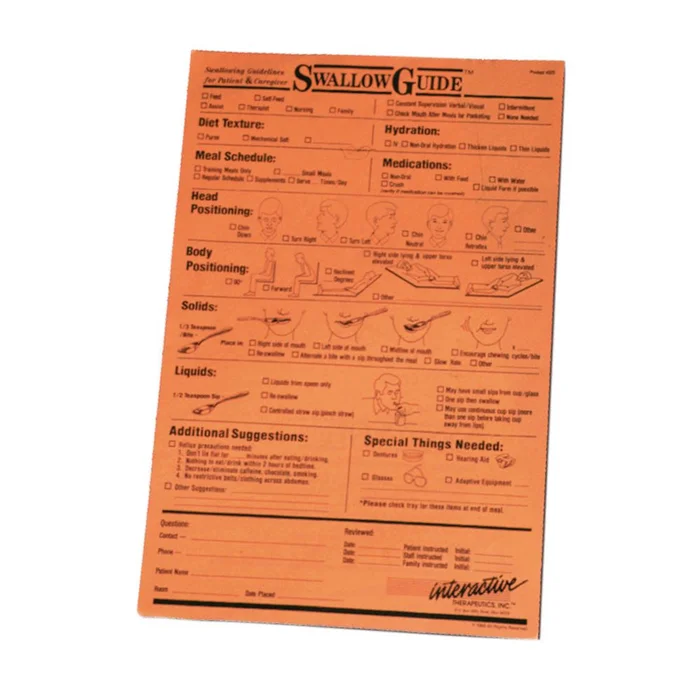 SwallowGuide SwallowGuide, Chart Size, 50 sheets per pad – 8818