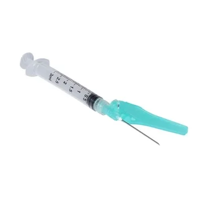 Syringe/Needle 1mL 25gx1.5″ Safety Device