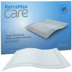 Systagenix Super Absorbent Dressing KerraMax Care Gentle Border 4 X 4 Inch Nonwoven Square Sterile, 10/CT
