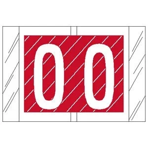 Tabbies Pre-Printed Label Chart Tab O | O Red / White 1 Inch – 82015