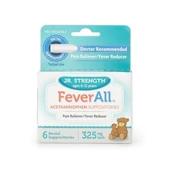 Taro Pain Relief FeverAll® 325 mg Strength Acetaminophen Rectal Suppository 6 per Box