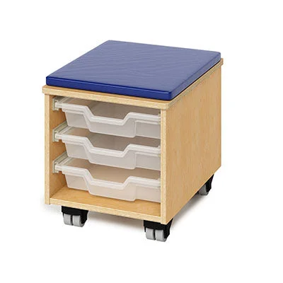Teachers Rolling Stool With Trays – 15-2423