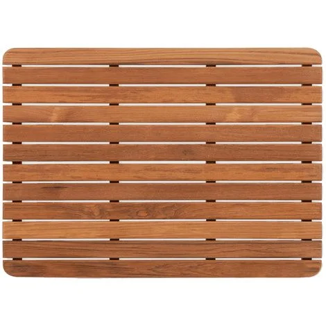 Teakworks4u Bath Mat With Rounded Corners