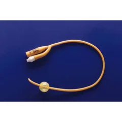 Teleflex Medical Foley Catheter PureGold 2-Way Coude Tip 5 cc Balloon 12 Fr. PTFE (Teflon) Coated Latex, 10 EA/BX