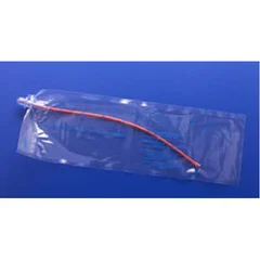 Teleflex Medical Intermittent Closed System Catheter MMG Straight Tip 14 Fr. Without Balloon Silicone Coated Red Rubber