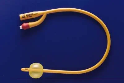 Teleflex Medical Rusch Gold Foley Catheter 2-Way Standard Tip 5 cc Balloon 16 Fr. Silicone Coated Latex – 180705160