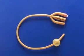 Teleflex Medical Rusch Gold Foley Catheter 3-Way Standard Tip 5 cc Balloon 22 Fr. Silicone Coated Latex – 183405220