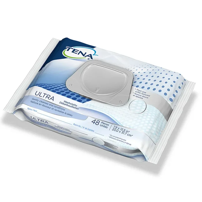 TENA ProSkin™ Ultra Personal Cleansing Wipe, Soft Pack, Aloe / Vitamin E / Chamomile Scented 48 Count (65720)
