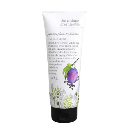 The Cottage Greenhouse Japanese Plum & White Tea Salt Scrub