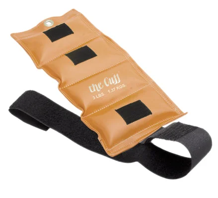The Cuff Deluxe Ankle and Wrist Weight, Gold (3 lb.) – 10-2507